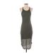 Sparkle & Fade Casual Dress - Midi: Gray Marled Dresses - Women's Size Small