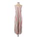 Old Navy Casual Dress - Maxi: Ivory Stripes Dresses - Women's Size Small