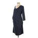 Liz Lange Maternity for Target Casual Dress: Blue Marled Dresses - Women's Size Large