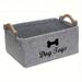 1pc Felt Pet Toy Box Dog Toy Box Storage Basket Chest Organizer For Organizing Pet Toys Blankets Leashes And Food