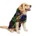 Rainbow Of Neon Paint Splatters Dog Clothes Hoodie Pet Pullover Sweatshirts Pet Apparel Costume For Medium And Large Dogs Cats Large