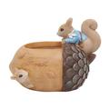 Squirrel Succulent Flower Pot Resin Plant Container Indoor Planters Mini Decor Jewelry Holder Stand Desktop Plant Pot Dried Pots for Plants Mini Bonsai Flowerpot Cute Decorations