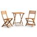 3-Piece Eucalyptus Bistro Set Square Natural Oil