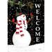 Home Garden 28x40 Inch Double Sided Garden Flag Winter Flag Forest Snowman Welcome Winter Garden Flag House Flag For Outdoor Yard Decoration