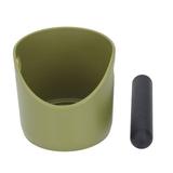 Coffee Knock Box Plastic Rubber Grind Disposal Dump Bin with Bar for Coffee Bar Kitchen Green