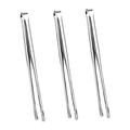 3 Pieces BBQ Tongs Stainless Steel Grill Tongs Kitchen Food Tongs Tweezers Cooking Clamp Tool for Steak Buffet Meat-style:style2;