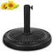 HElectQRIN 17.7 33 lbs Umbrella Base Round Heavy Duty Patio Umbrella Base Black Resin Market Umbrella Base for Patio Outdoor Garden & Swimming Pool