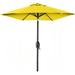 7.5ft Heavy-Duty Round Outdoor Market Table Patio Umbrella w/Steel Pole Push Button Tilt Easy Crank Lift - Yellow