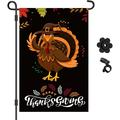 Thanksgiving Garden Flag Fall Yard Flags Welcome Garden Flags 12x18 Double Sided Thankful Flags for Outside Turkey Garden Flag Hello Fall Farmhouse Garden Flag Outside Decor for Yard Garden Outdoor