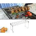 Grill Rack Chicken Leg and Wing Rack 14 Slots BBQ Chicken Drumsticks Holder Stainless Steel Roaster Stand for Smoker Grill Oven Charcoal Grill