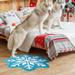 BLNVKOP Winter Snowflake Rug 26.4 Christmas Snowflake Rug Non-skid welcome Rug cute winter rug. Use for outdoor entrance family bathroom