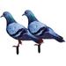 2 Pcs Simulated Pigeon Ground Plug Back Yard Decorat Home Forniture Outdoor Bird Ornaments Sign Decorations Acrylic