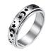 Star Moon Spinning Rings Stainless Steel Fidget Anxiety Relief Stress Worry Ring