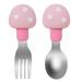 Mushroom Silicone Baby Spoon Fork Feeding Set