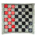 3 in 1 Giant Checkers Set Vintage Giant Checkers Game with Reversible Mat