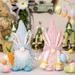 Dopebox Easter Decorations Easter Rudolf Down Coral Plush Doll Standing Faceless Doll Hugging Accessories Spring Easter Gnomes Plush with Easter Eggs Spring Easter Decorations Gnome Plush Bunny (2PC)