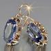 Elegant 18K Gold Plated Bridal Wedding Earrings with Oval Faux Gemstones - Perfect Gift for Women