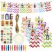 Tantouec Clearance Hanging Decor Gift Bags Christmas 24 Pieces Kraft Paper Bags 24 Christmas Stickers Party Decorations