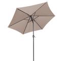 Parasol droit 3m en aluminium taupe - Taupe