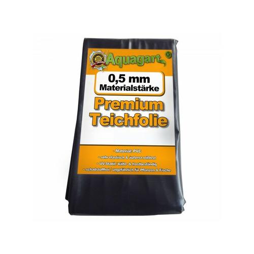 Liner de bassin pvc 1 m x 8 m, 0,5 mm noir, bâche pour le bassin de jardin