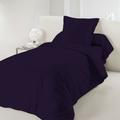 Housse de couette Prune 140 x 200 cm / 100% Coton / 57 Fils/cm² pour lit 1 place - Prune