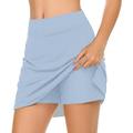 XLZWNU Skirts for Women Mini Skirt Blue Dress Women Womens Casual Solid Tennis Skirt Yoga Sport Active Skirt Shorts Skirt Athletic Skirt Skirts for Women Trendy 1PC Skirt Light Blue L