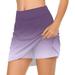Summer Skirts Womens Casual Solid Tennis Skirt Yoga Sport Active Skirt Shorts Skirt Skirts Long Skirts Casual Dresses (color:Purple size:L)