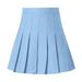 IDALL Mini Skirt Pleated Skirts Women s Fashion High Waist Pleated Mini Skirt Slim Waist Casual Tennis Skirt Pencil Skirt Summer Skirts High Waisted Skirts Sky Blue Dress M