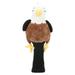 Golf Club Cover Cute Animal Golf Putter Headcover Soft Lining Golf Pole Protection Covers for Golf Course Brown
