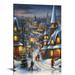 COMIO Winter Canvas Wall Art - New Year s Eve Town Art Poster - Christmas Prints - for Home Wall Art Deco Gift HD Print Art Christmas Aesthetic Wall Decor (Unframed 20x24inch)