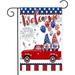 RooRuns Gnome Patriotic Theme Garden Flag American USA Veterans Memorial National Day Party Welcome Flags for Outside 4th of July Small Double Sided Yard Decoration Outdoor Decor