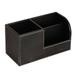 Office Desk Organizer Pen Holder Leather Desktop Organizers with Remote Control Holder 20.5*11*9.5cmblack