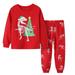 Boys Christmas Pajamas Kids Christmas Pajamas Cotton Long Sleeve Matching Holiday Pjs Set Toddler Boys Girls Kids Xmas Jammies Toddler Christmas Outfit 4T Boy