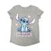 Jumping Beans Disney Lilo & Stitch Toddler Girls Gray Sparkle Tee T-Shirt 3T