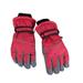 HBFAGFB Girls Gloves Winter Warm Windproof Cold Weather Outdoor Sports Skiing Mittens Red