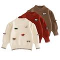 Esaierr Kids Baby Girls Knit Sweater Toddle Fall Winter Knitted Sweater Button down Knit Solid Colored Comfortable Warm Pullover Bottom Knitwear for 1-6years