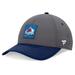 Men's Fanatics Gray/Navy Colorado Avalanche 2024 Stanley Cup Playoffs Locker Room Adjustable Hat