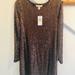 Michael Kors Dresses | Michael Kors Sequin Dress Nwt Retail $$175 | Color: Brown | Size: M