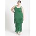 Plus Size Women's Fringe Sweater Dress by ELOQUII in Electric Green (Size 14/16)