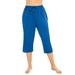 Plus Size Women's Taslon® Cover Up Capri Pant by Swim 365 in Dream Blue (Size 30/32)