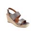 Wide Width Women's Hartley Heeled Sandal by Cliffs in Pewter Metal (Size 10 W)