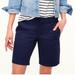 J. Crew Shorts | J.Crew Chino 8" 100% Cotton Navy Blue Bermuda Shorts Coastal Preppy Size 8 | Color: Blue | Size: 8