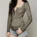 Free People Tops | Free People Women’s Olive Green Shell Stitch Henley Size Small | Color: Green | Size: S