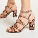 Rebecca Minkoff Shoes | New Rebecca Minkoff Apolline Snakeskin Leather Strappy Sandals Rosewood Size 7 | Color: Black/Orange | Size: 7