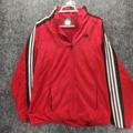 Adidas Jackets & Coats | Adidas Climalite Mens Large Full Zip Jacket Mesh Lined Windvreaker Red Black | Color: Black/Red | Size: L