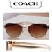 Coach Accessories | Coach L151 Hc7064 926513this Aviator Coach Sunglass Comes In A Light Gold Frame | Color: Brown/Gold | Size: Os