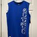 Adidas Shirts & Tops | Adidas Youth Sleeveless Boys Xl(18/20) Bright Blue T-Shirt Nwt Workout Active | Color: Blue/White | Size: Boys Youth Xl(16-18)