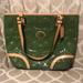 Coach Bags | Coach Bag, Green Patten Leather With Tan Straps | Color: Green | Size: Os