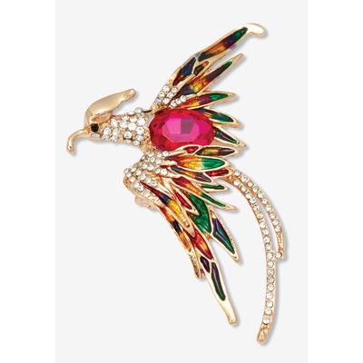 Women's Oval Cut Pink Crystal And Enamel Goldtone ...