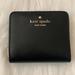 Kate Spade Bags | Kate Spade Staci Saffiano Leather Zip Around Wallet In Black | Color: Black/Gold | Size: Os